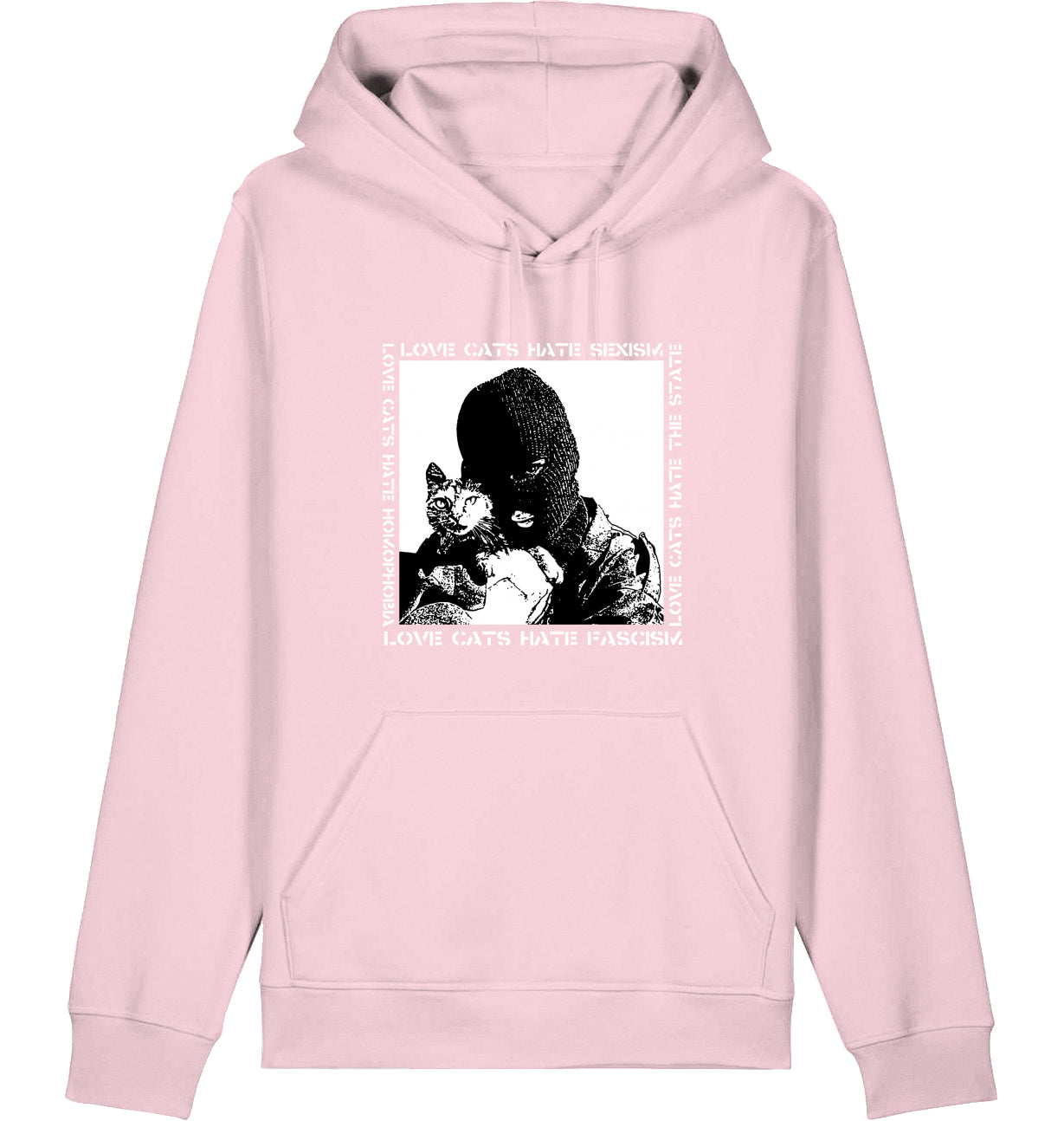 LOVE CATS HATE FASCISM - Hoodie