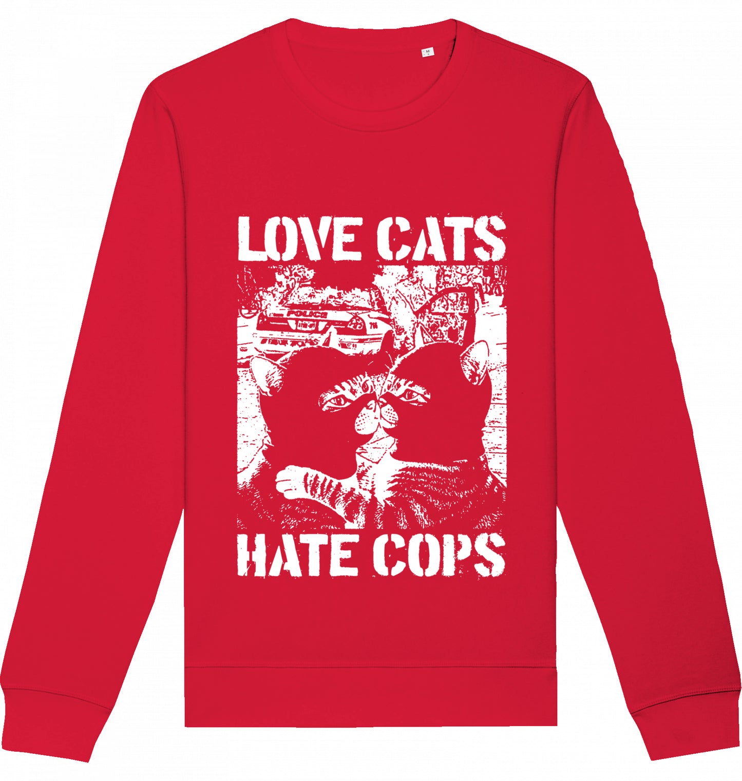 LOVE CATS HATE COPS 2.0 - Crewneck Unisex