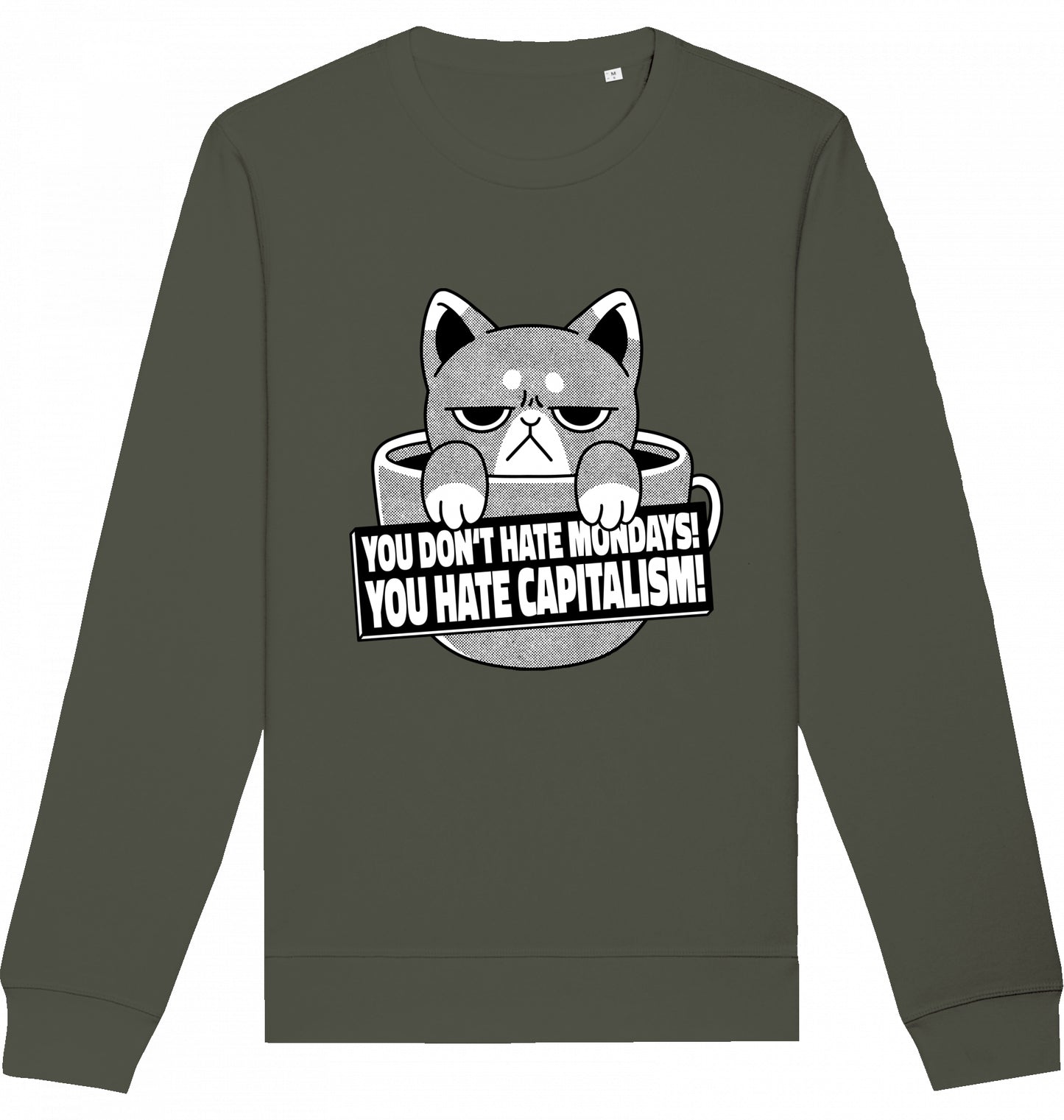 HATE CAPITALISM CAT - Crewneck Unisex