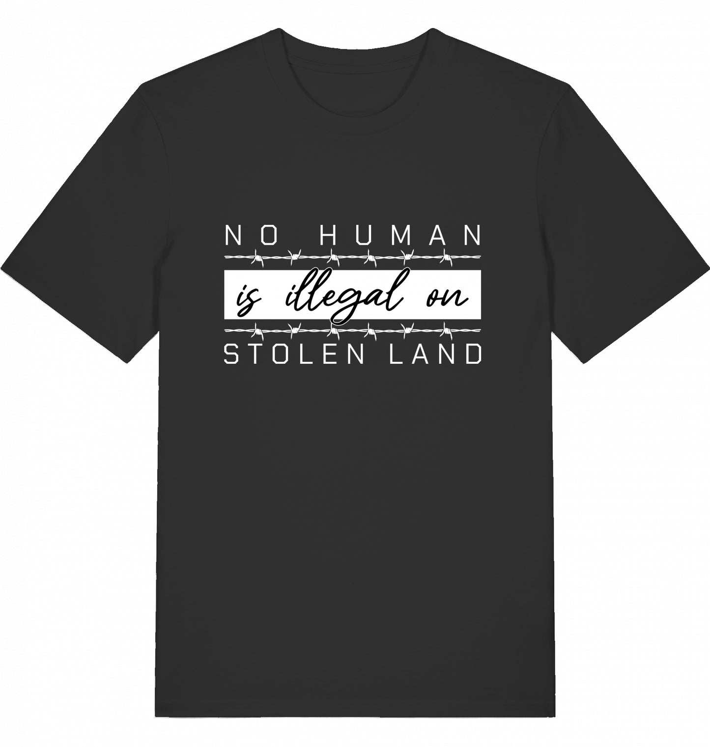NO HUMAN IS ILLEGAL ON STOLEN LAND - Unisex