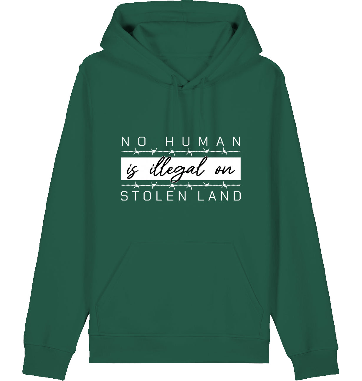 NO HUMAN IS ILLEGAL ON STOLEN LAND - Hoodie