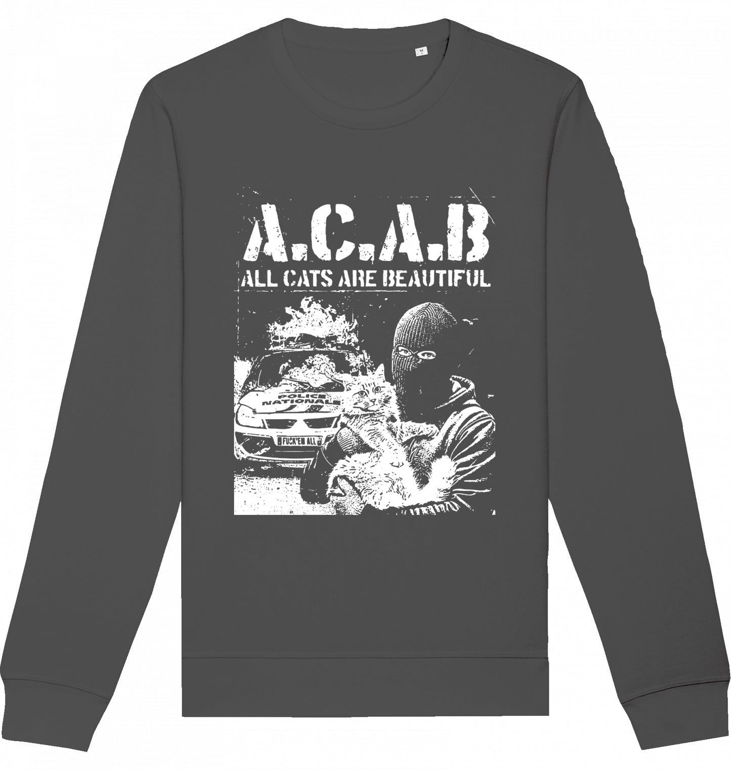 LOVE CATS HATE COPS - Crewneck Unisex