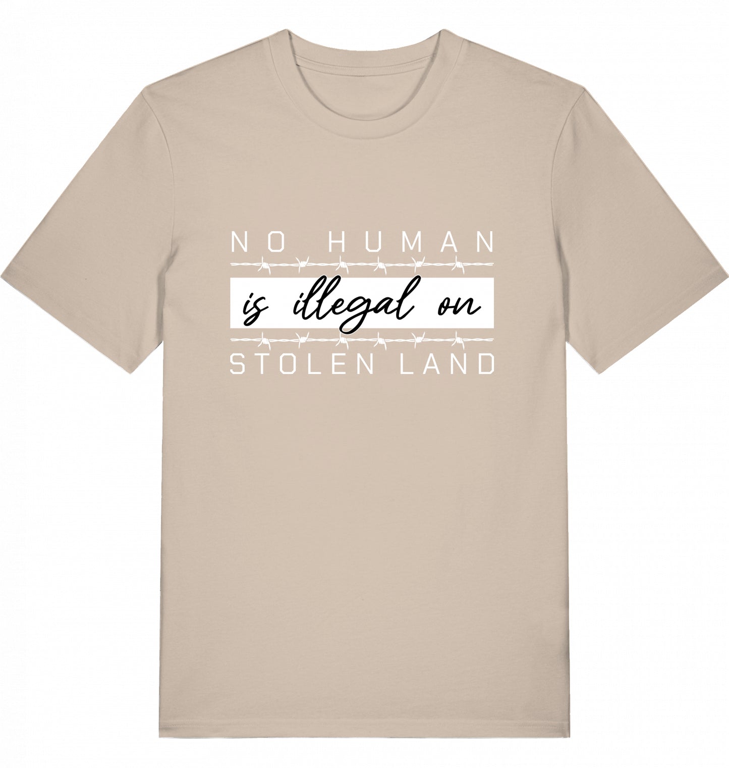 NO HUMAN IS ILLEGAL ON STOLEN LAND - Unisex