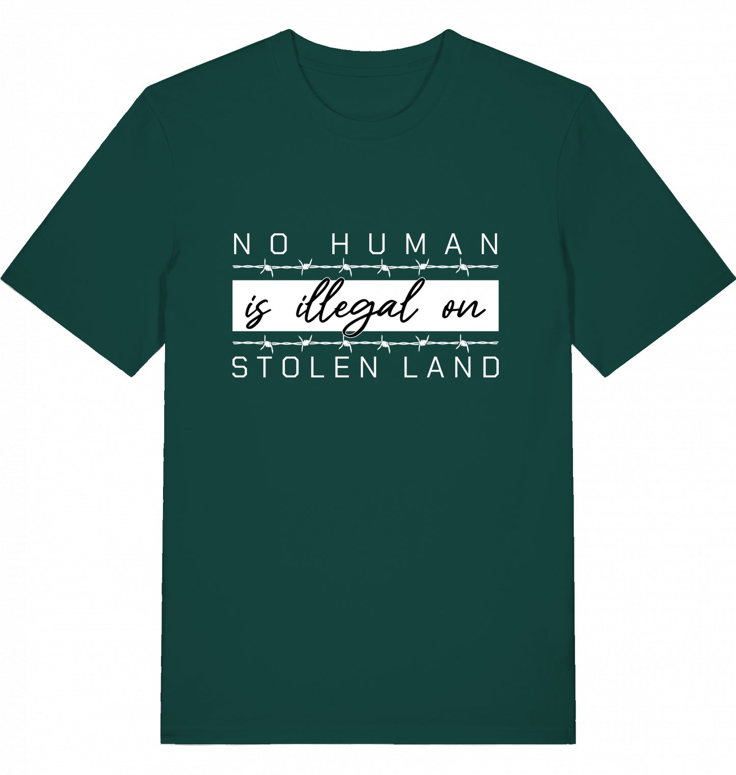 NO HUMAN IS ILLEGAL ON STOLEN LAND - Unisex
