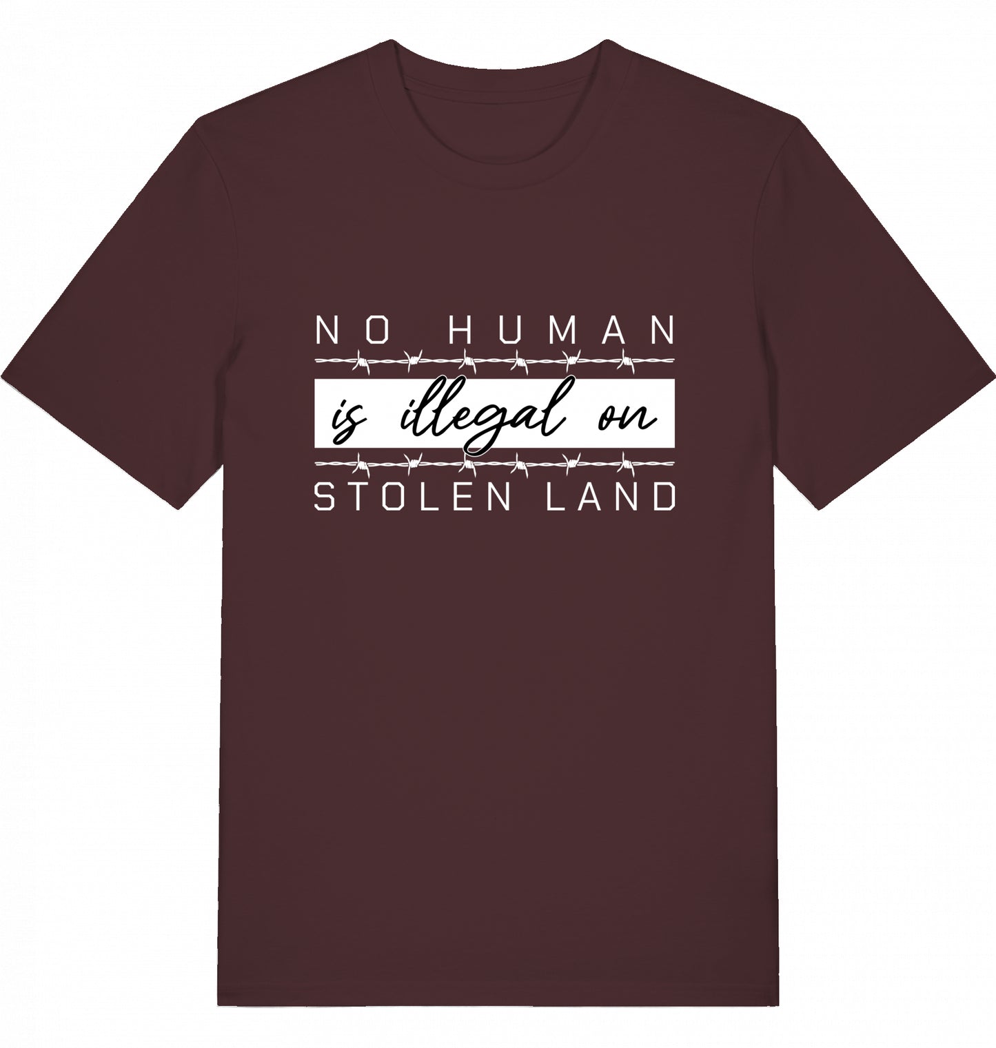 NO HUMAN IS ILLEGAL ON STOLEN LAND - Unisex