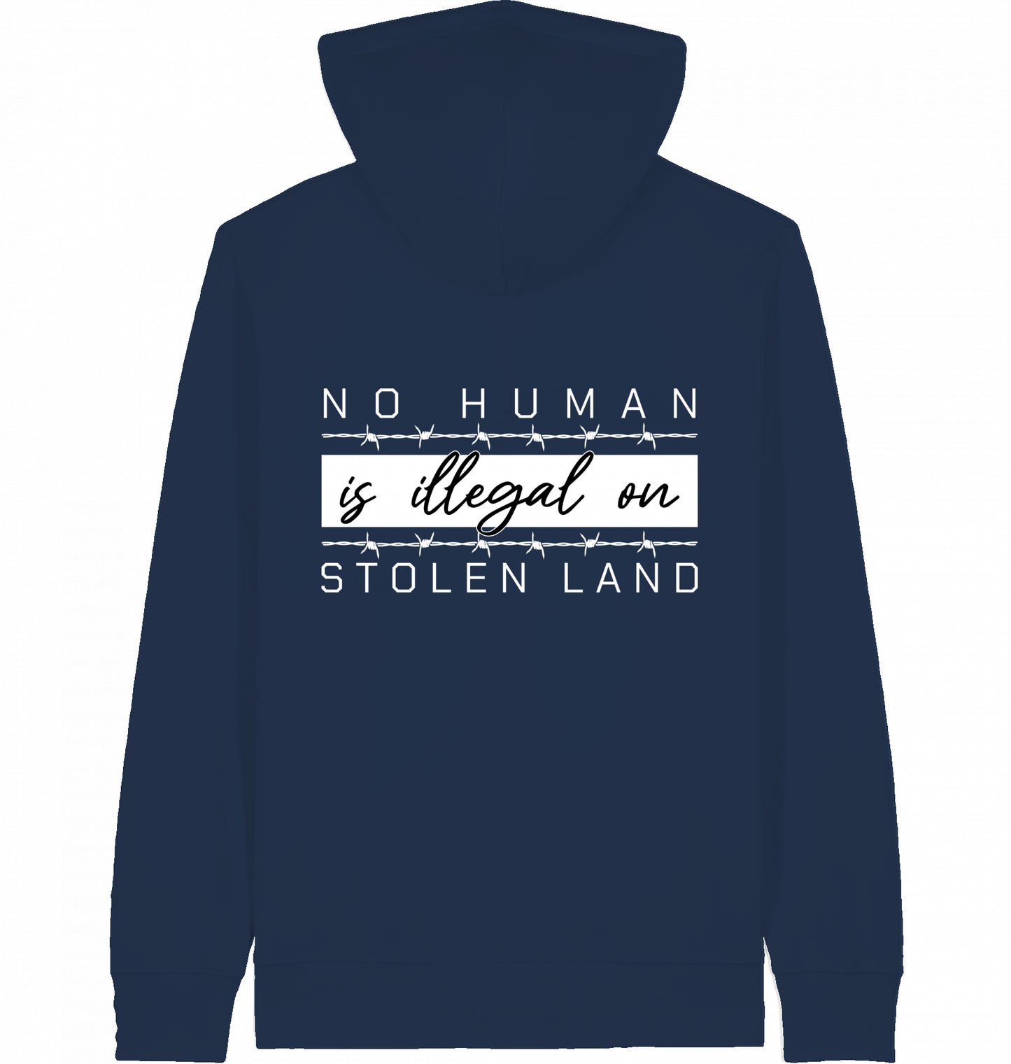 NO HUMAN IS ILLEGAL ON STOLEN LAND - Zipper