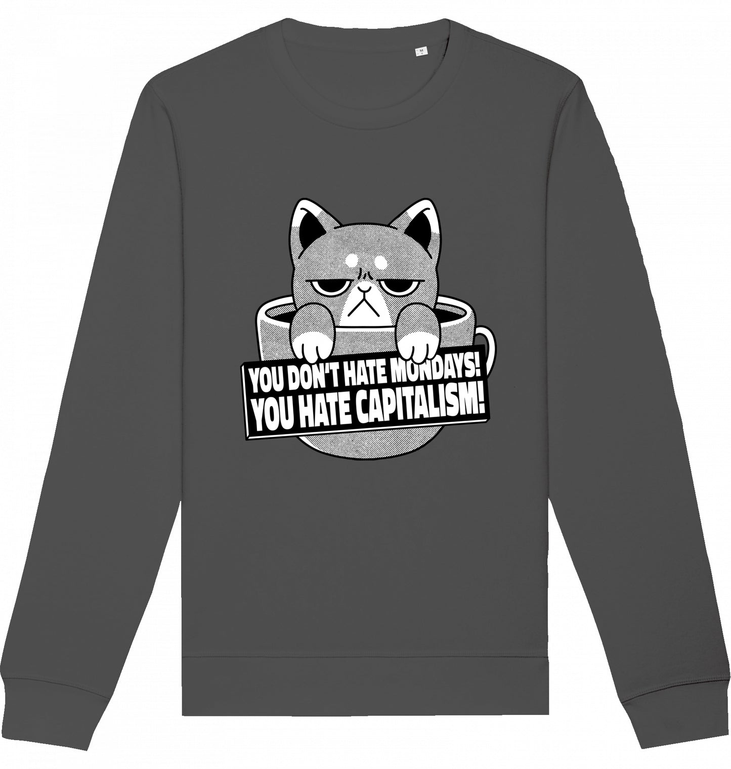 HATE CAPITALISM CAT - Crewneck Unisex
