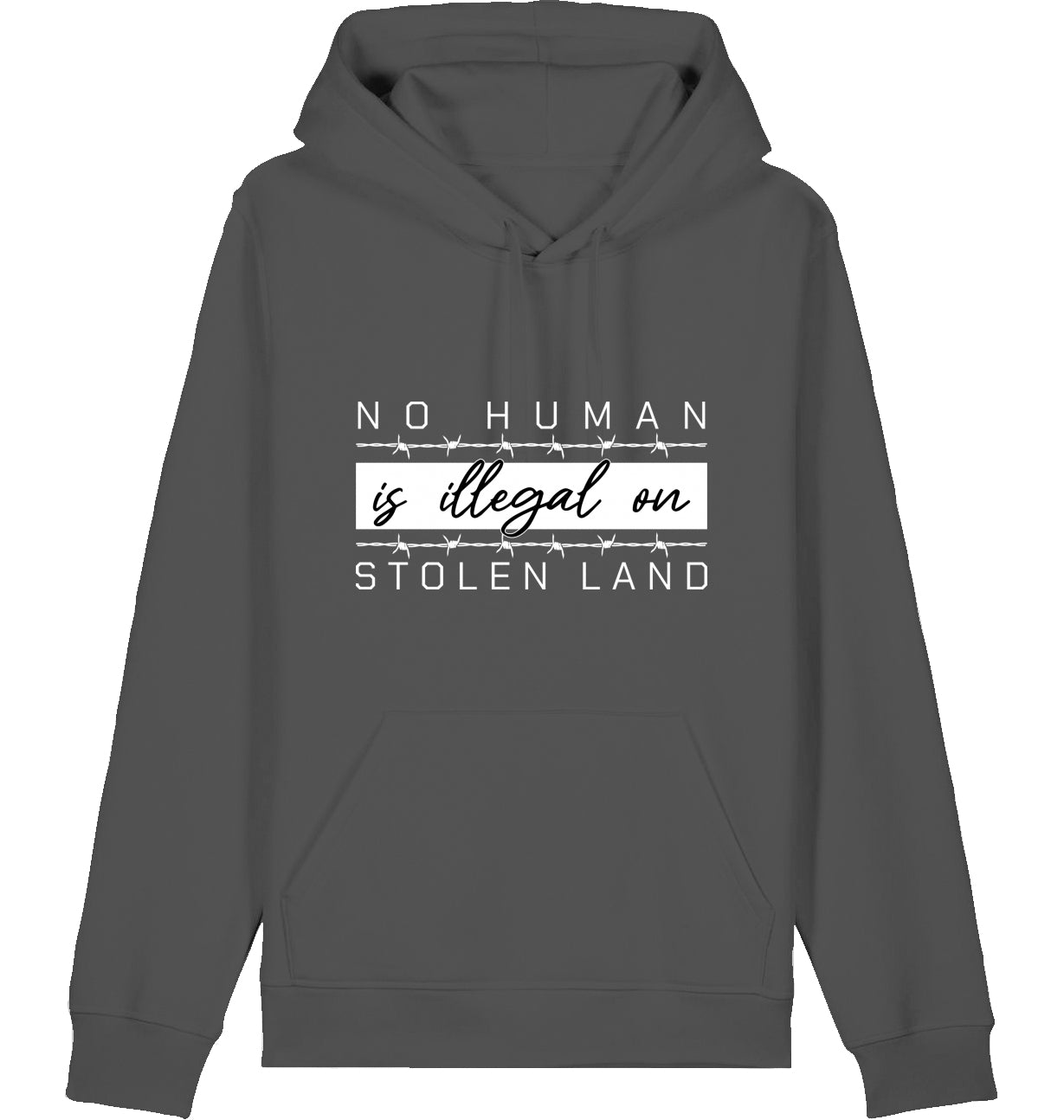 NO HUMAN IS ILLEGAL ON STOLEN LAND - Hoodie