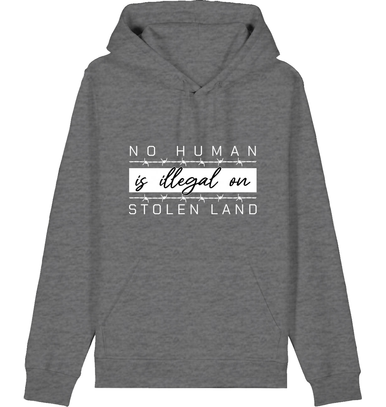 NO HUMAN IS ILLEGAL ON STOLEN LAND - Hoodie