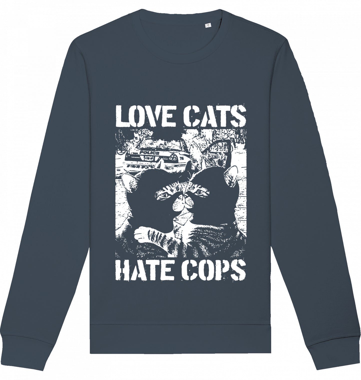 LOVE CATS HATE COPS 2.0 - Crewneck Unisex