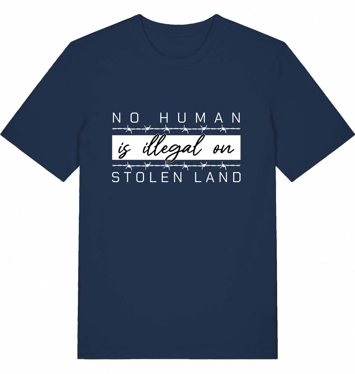 NO HUMAN IS ILLEGAL ON STOLEN LAND - Unisex