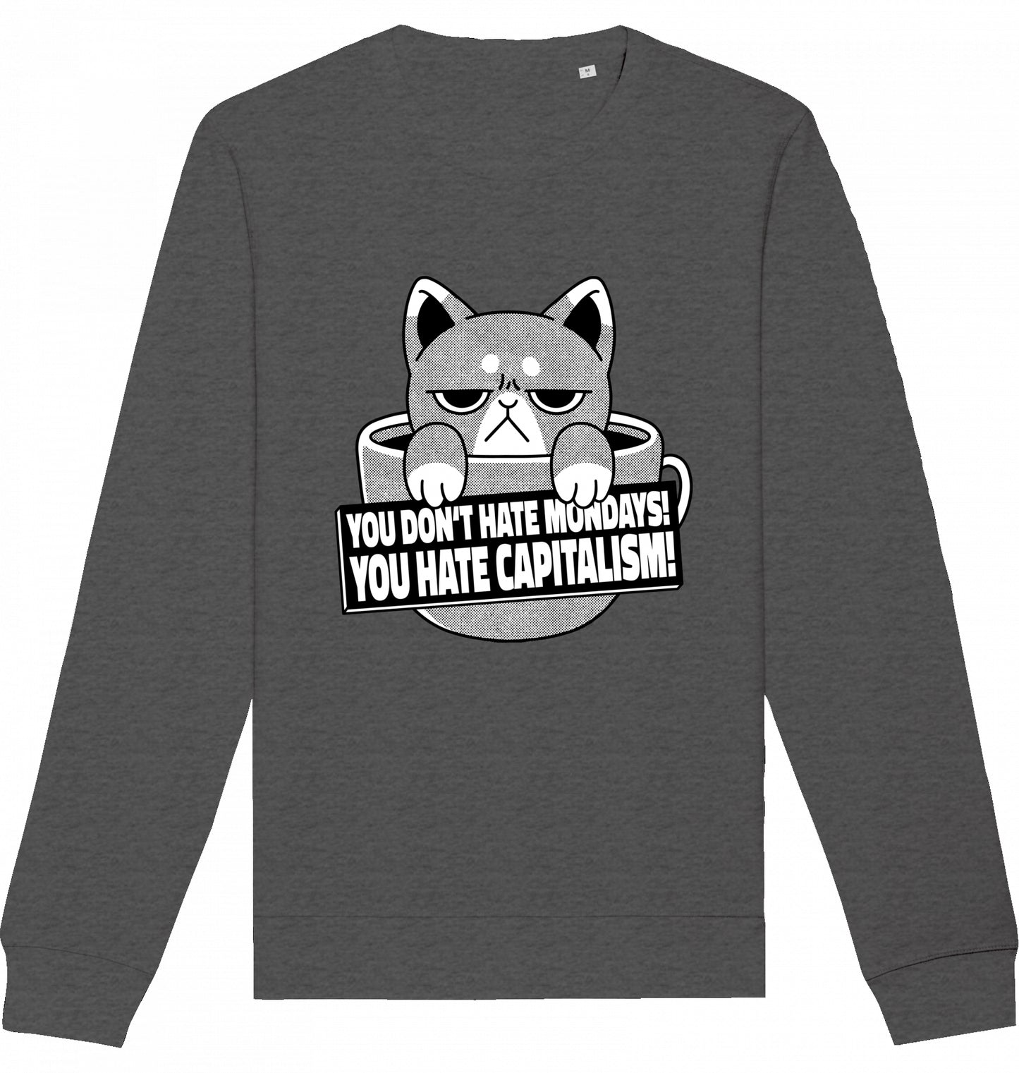 HATE CAPITALISM CAT - Crewneck Unisex