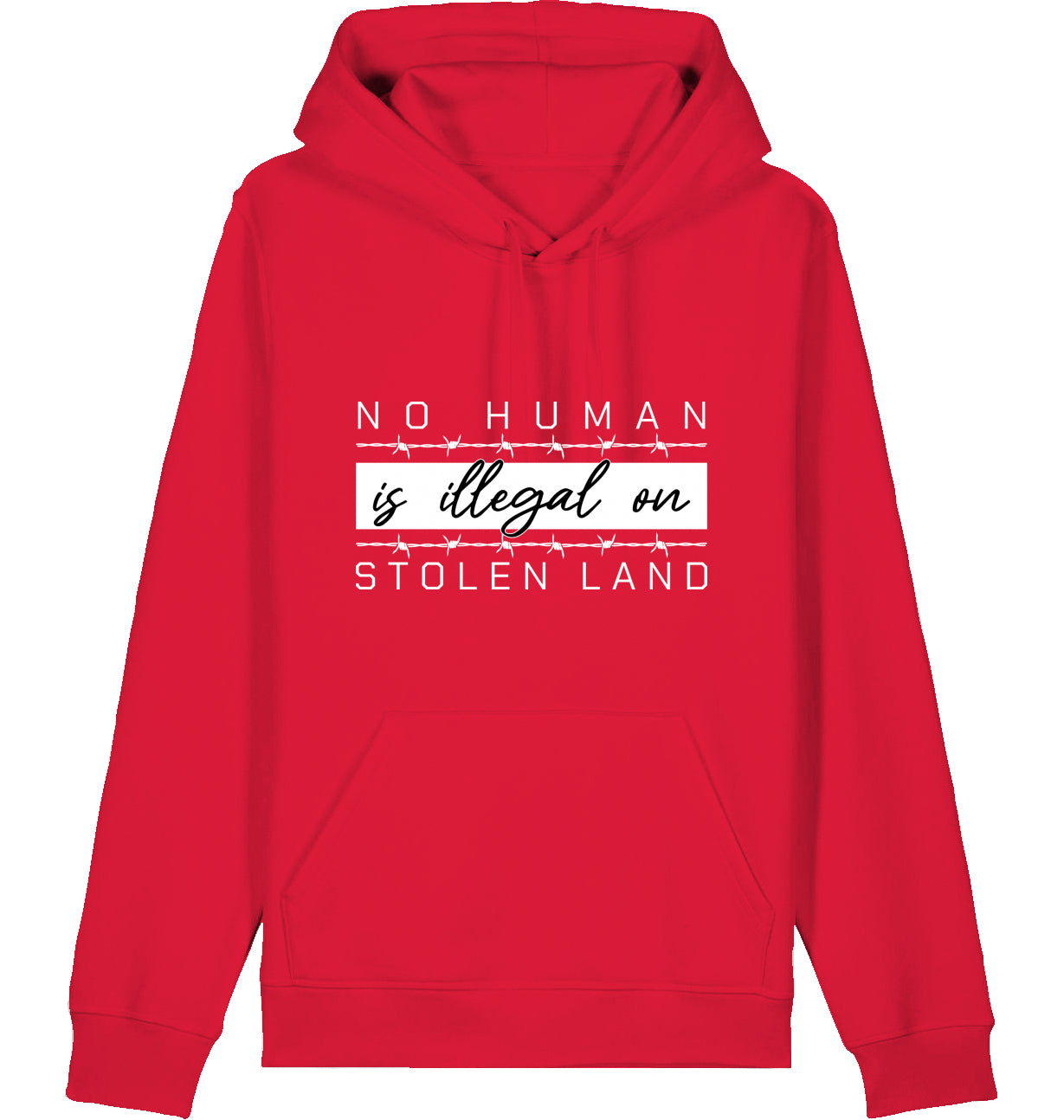 NO HUMAN IS ILLEGAL ON STOLEN LAND - Hoodie
