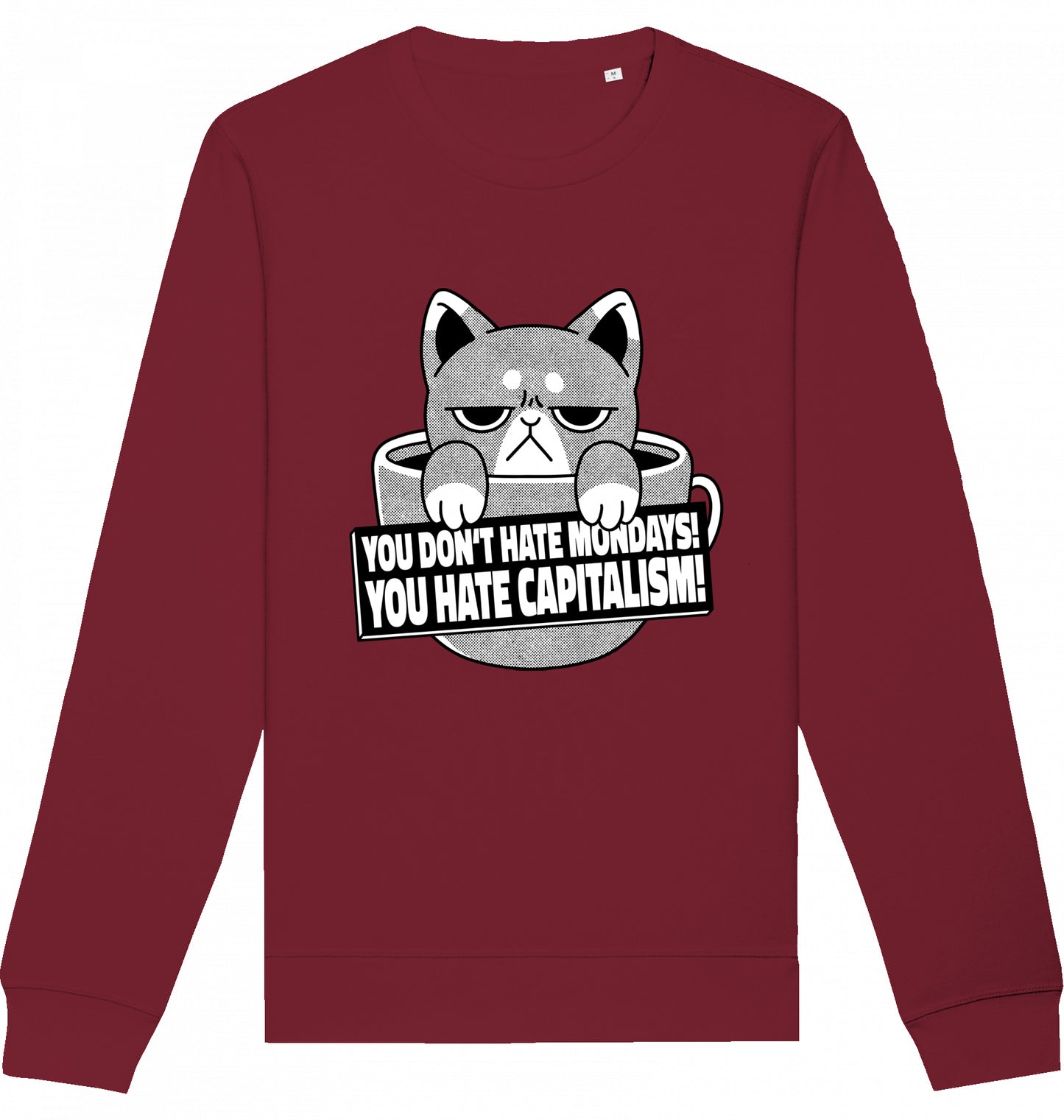 HATE CAPITALISM CAT - Crewneck Unisex