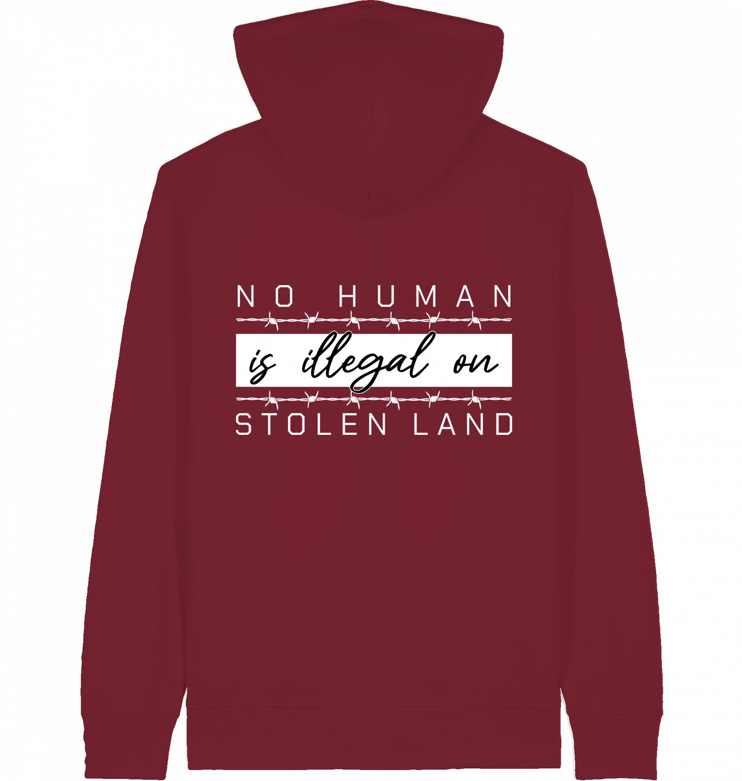 NO HUMAN IS ILLEGAL ON STOLEN LAND - Zipper