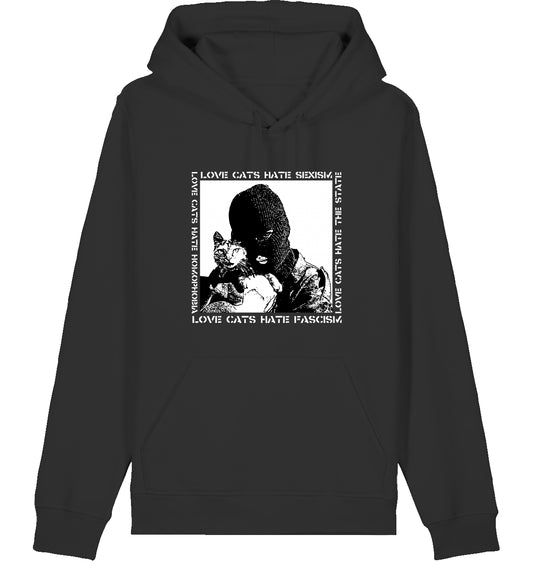 LOVE CATS HATE FASCISM - Hoodie
